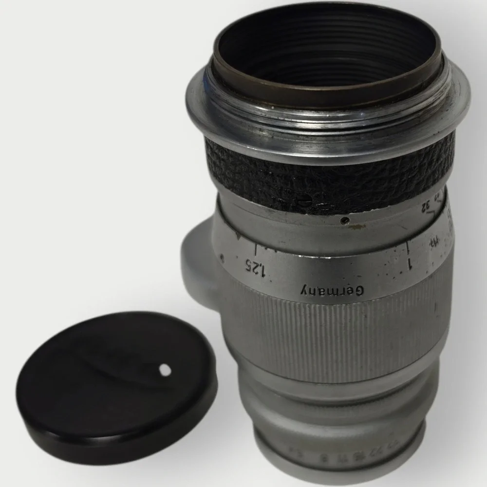 Vintage Leica Leitz Wetzlar Elmar 9cm‎ 90mm f/4 LTM Screw Mount Lens Germany